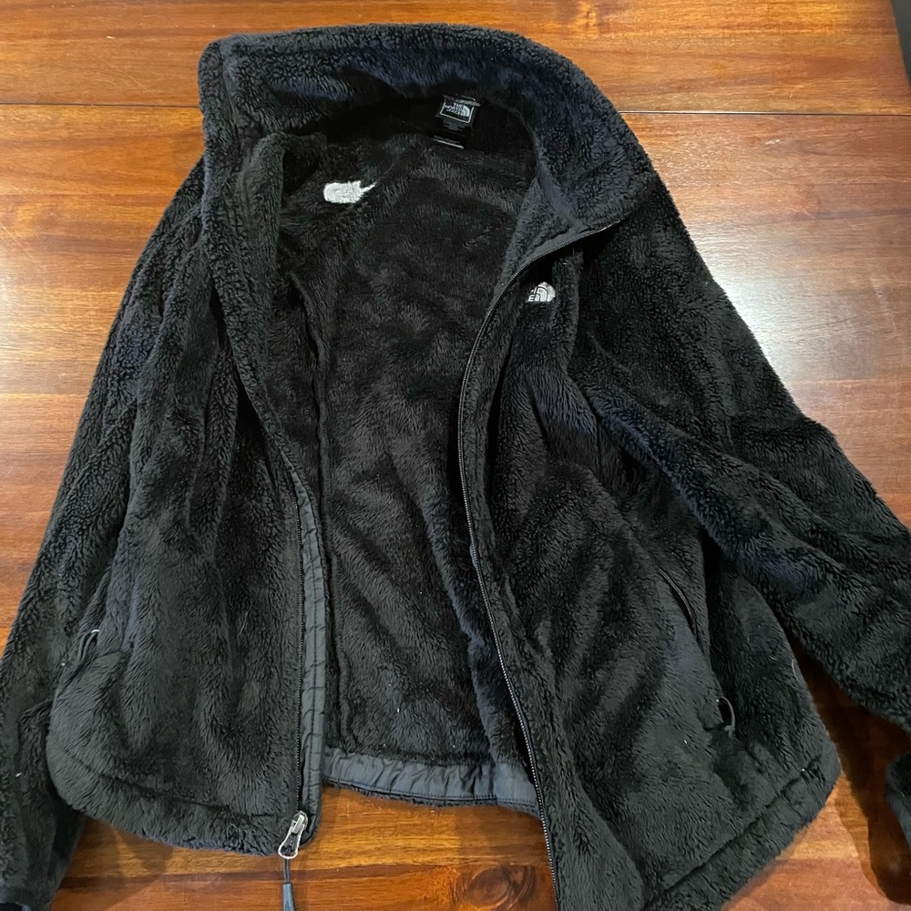 North Face Black Fuzzy Coat Jacket